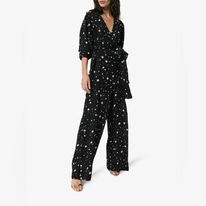 byTimo star print belted jumpsuit black Small Used once ✨✨✨✨